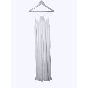 ASOS DESIGN Women's‎ White Pleated Maxi Dress Spaghetti Strap Size US 8 Tall
